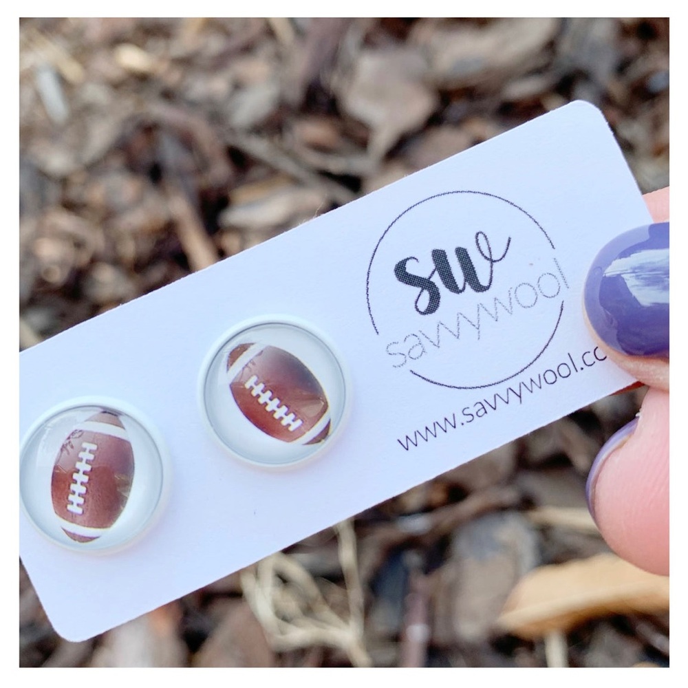 Football earrings!